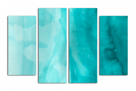 Модульная картина Голубая акварель